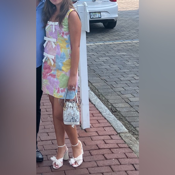 MESTIZA New York Tese Mini Dress in Watercolor Peony Garden - Picture 8 of 8